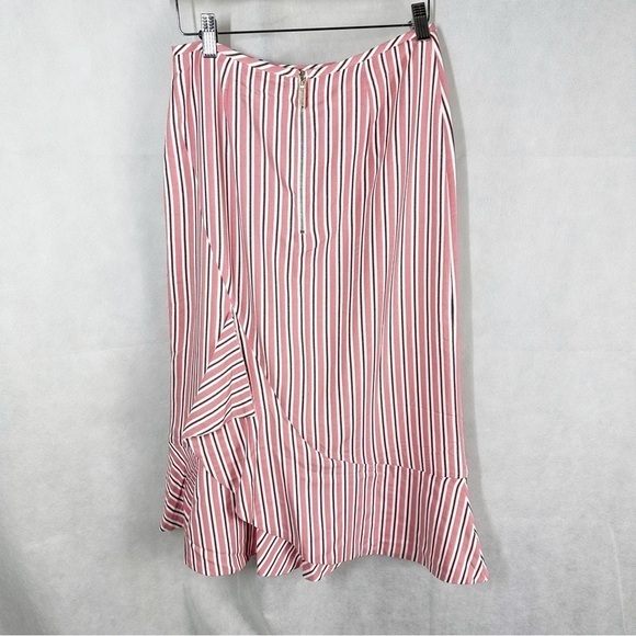 Ted Baker Coryn  Layered Stripe Asymmetrical Midi Skirt Size 4 US 12 - Picture 5 of 10